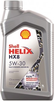 МАСЛО МОТОРНОЕ SHELL HELIX HX8 Synthetic 5W-30 1 литр