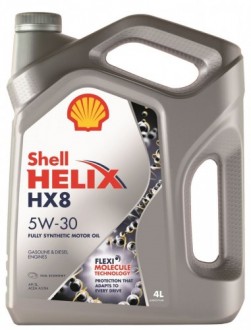 МАСЛО МОТОРНОЕ SHELL HELIX HX8 Synthetic 5W-30 4 литра